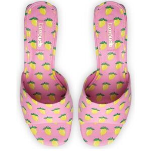 LARROUDE
Made In Brazil Leather Ivy Flat Mule Sandals